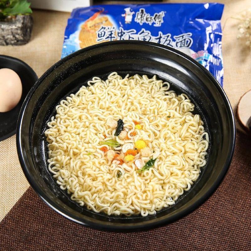 康師傅鮮蝦魚板面 康師傅方便麵 夜宵必備