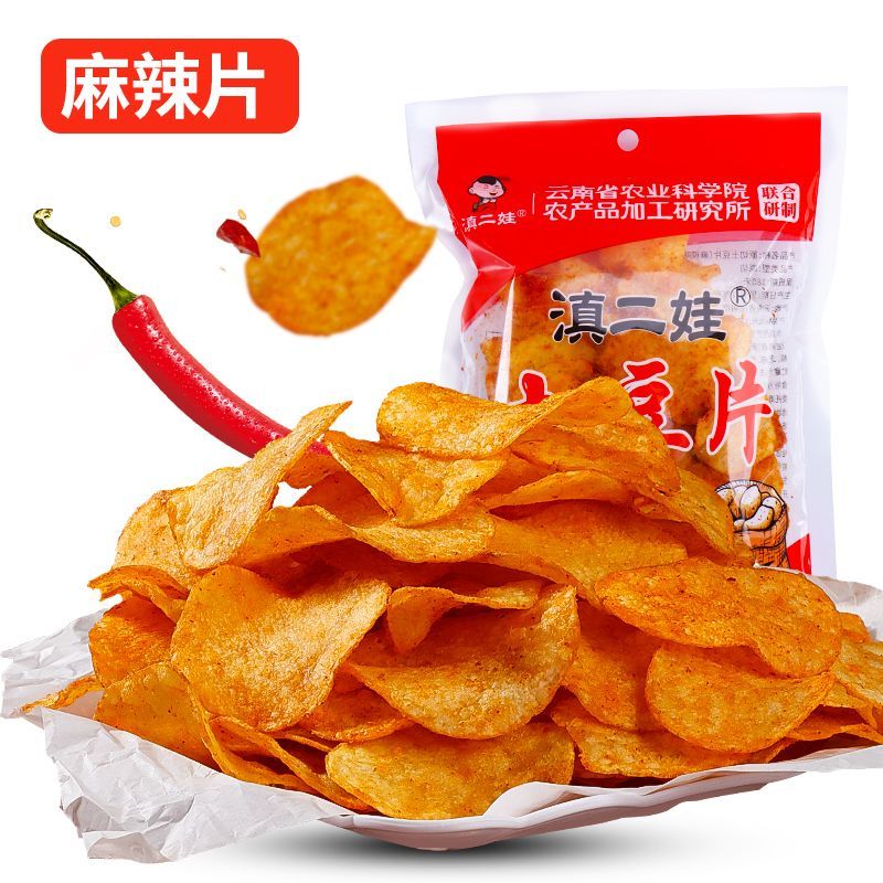 滇二娃農科院原切土豆薯條蜂蜜黃油味麻辣薯片洋芋條