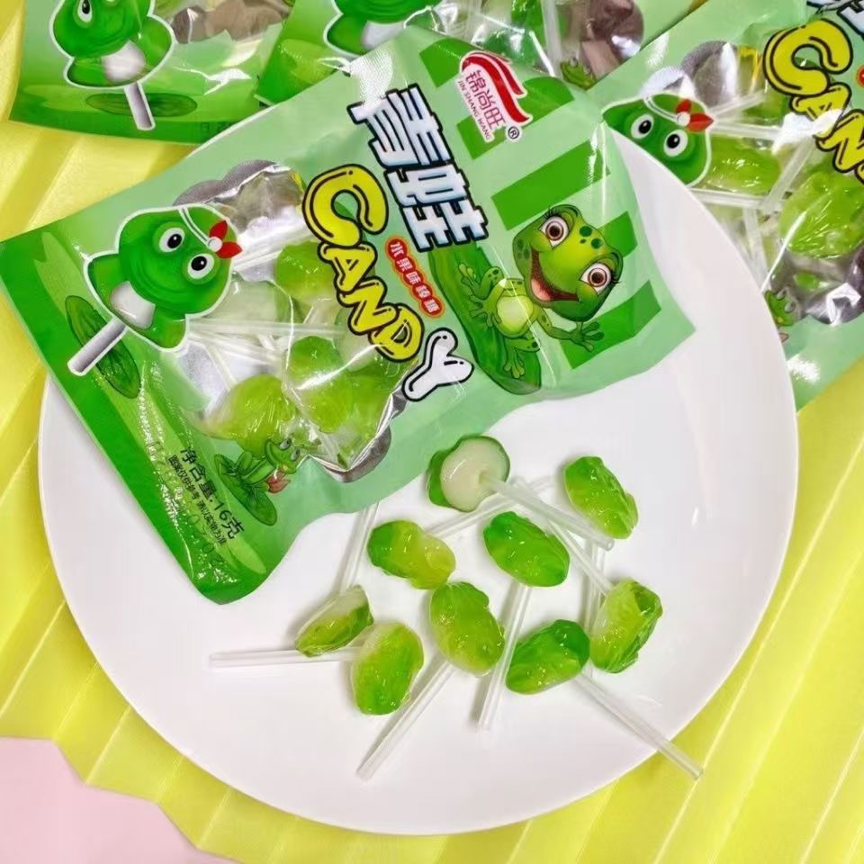 青蛙棒棒糖 水果味 西瓜味棒棒糖