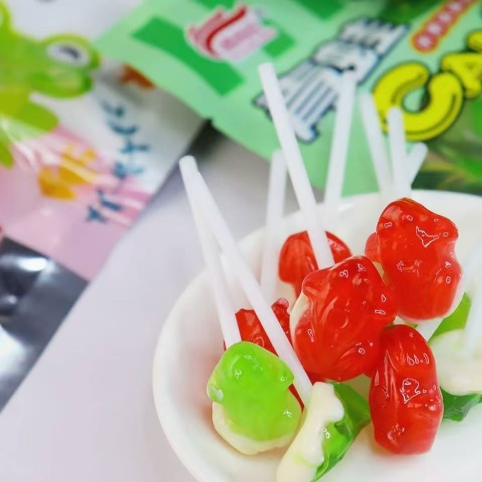 青蛙棒棒糖 水果味 西瓜味棒棒糖