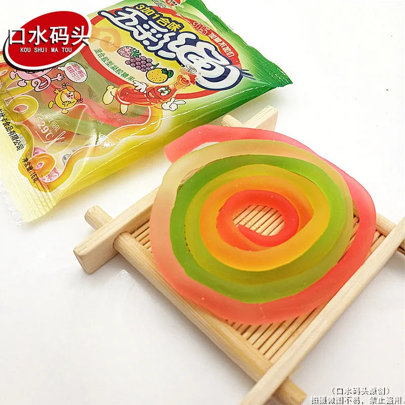 現貨 五彩繩糖 優卡水果軟糖 創意軟糖