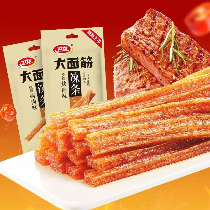 衛龍新品 大面筋65g 吮指烤肉味辣條