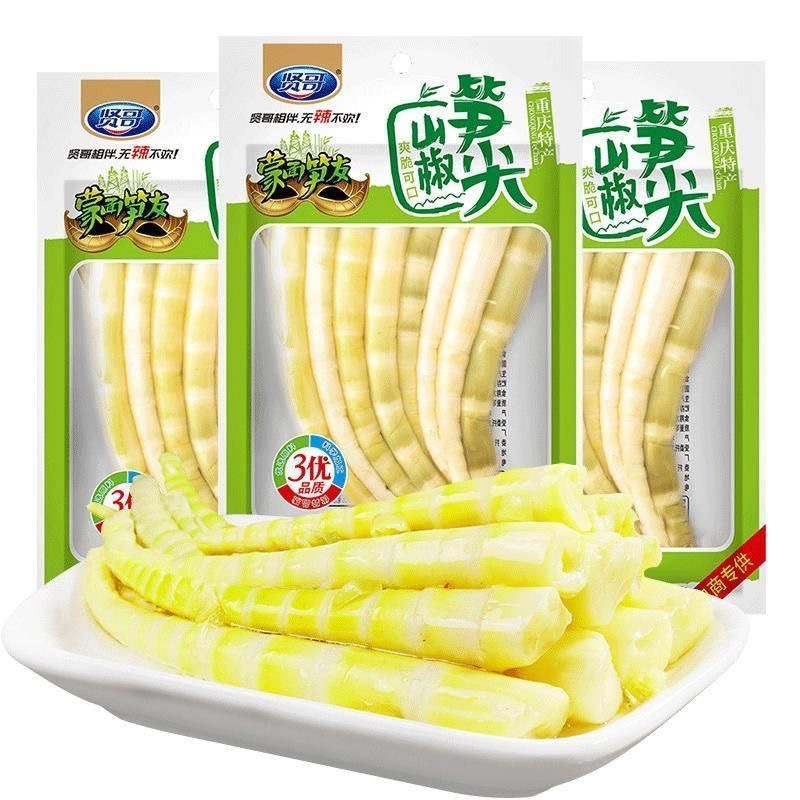 賢哥 根叔食語 筍尖 泡椒筍 即食酸辣嫩筍100g大包裝