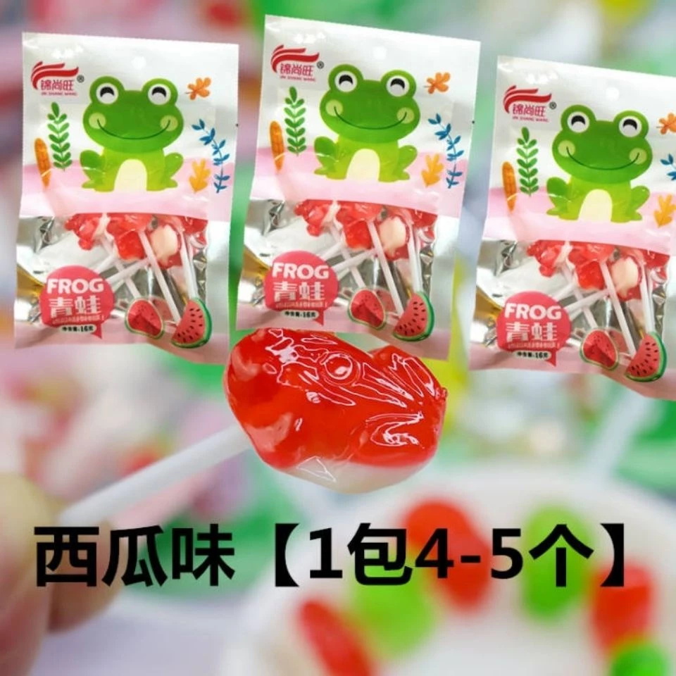 青蛙棒棒糖 水果味 西瓜味棒棒糖
