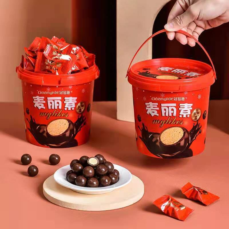  麦丽素巧克力 桶装 大包装 巧克力糖果128g