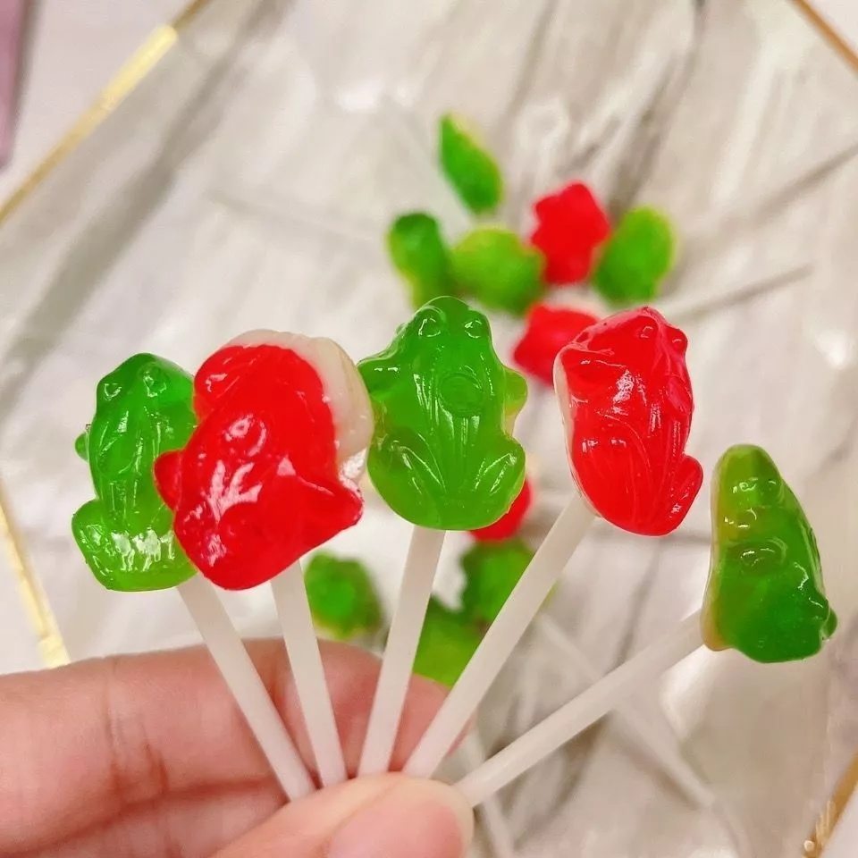 青蛙棒棒糖 水果味 西瓜味棒棒糖