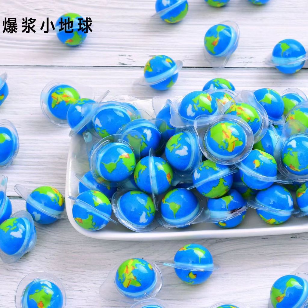 眼球軟糖 西瓜地球糖 夾心果汁軟糖