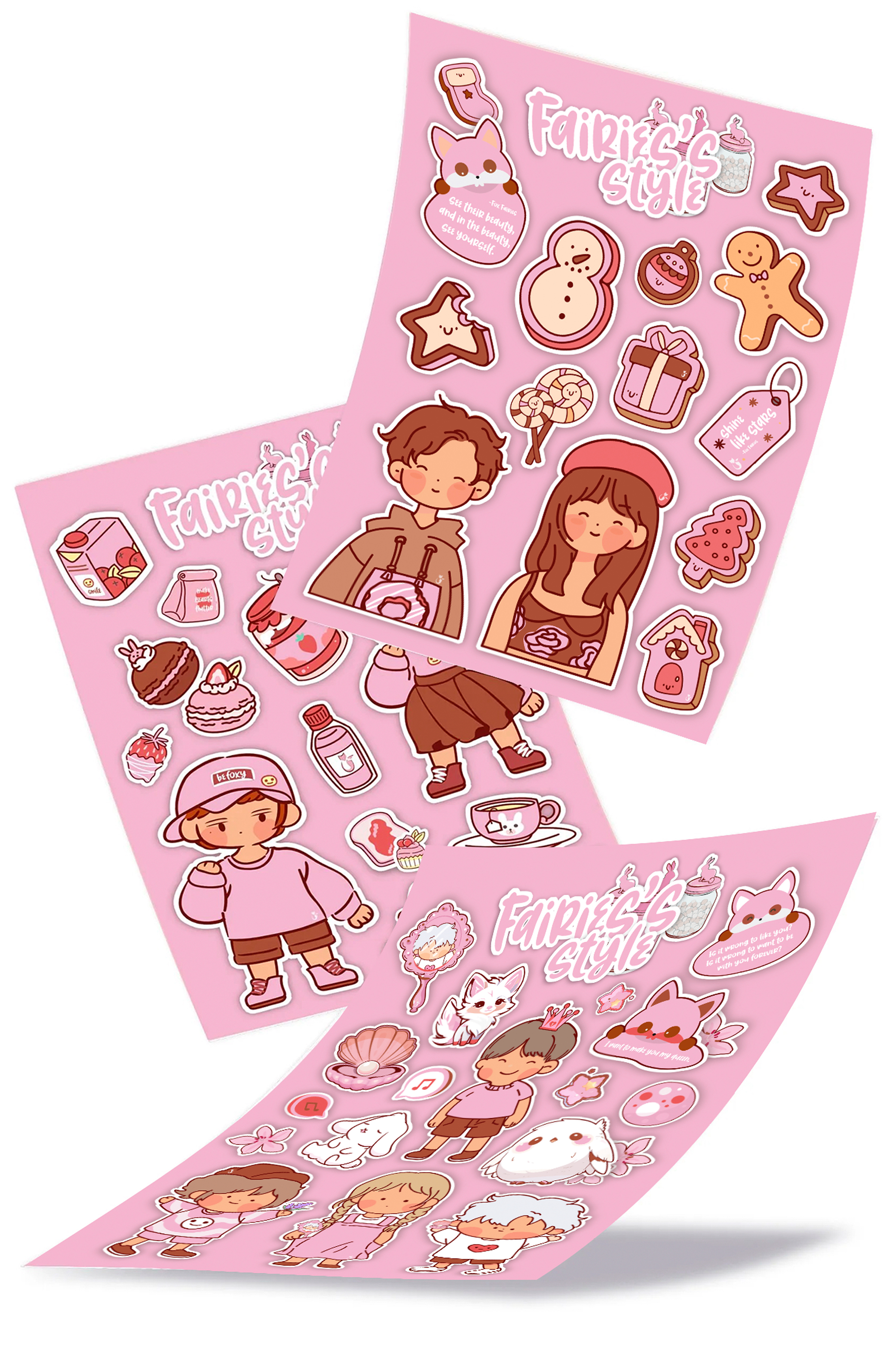 FOX FAIRIES STICKERS - COUPLE'S CHARM
