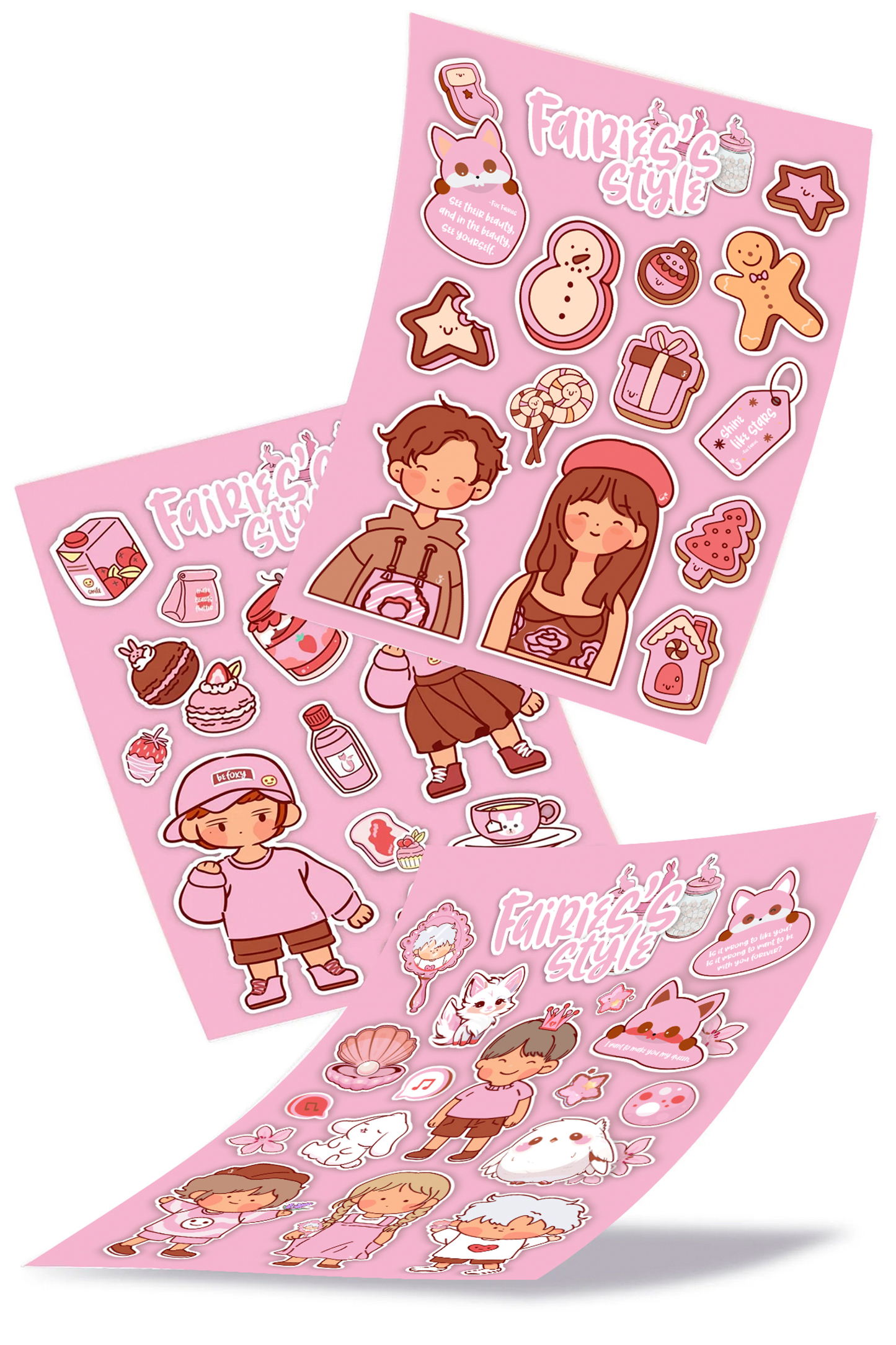 FOX FAIRIES STICKERS - COUPLE'S CHARM