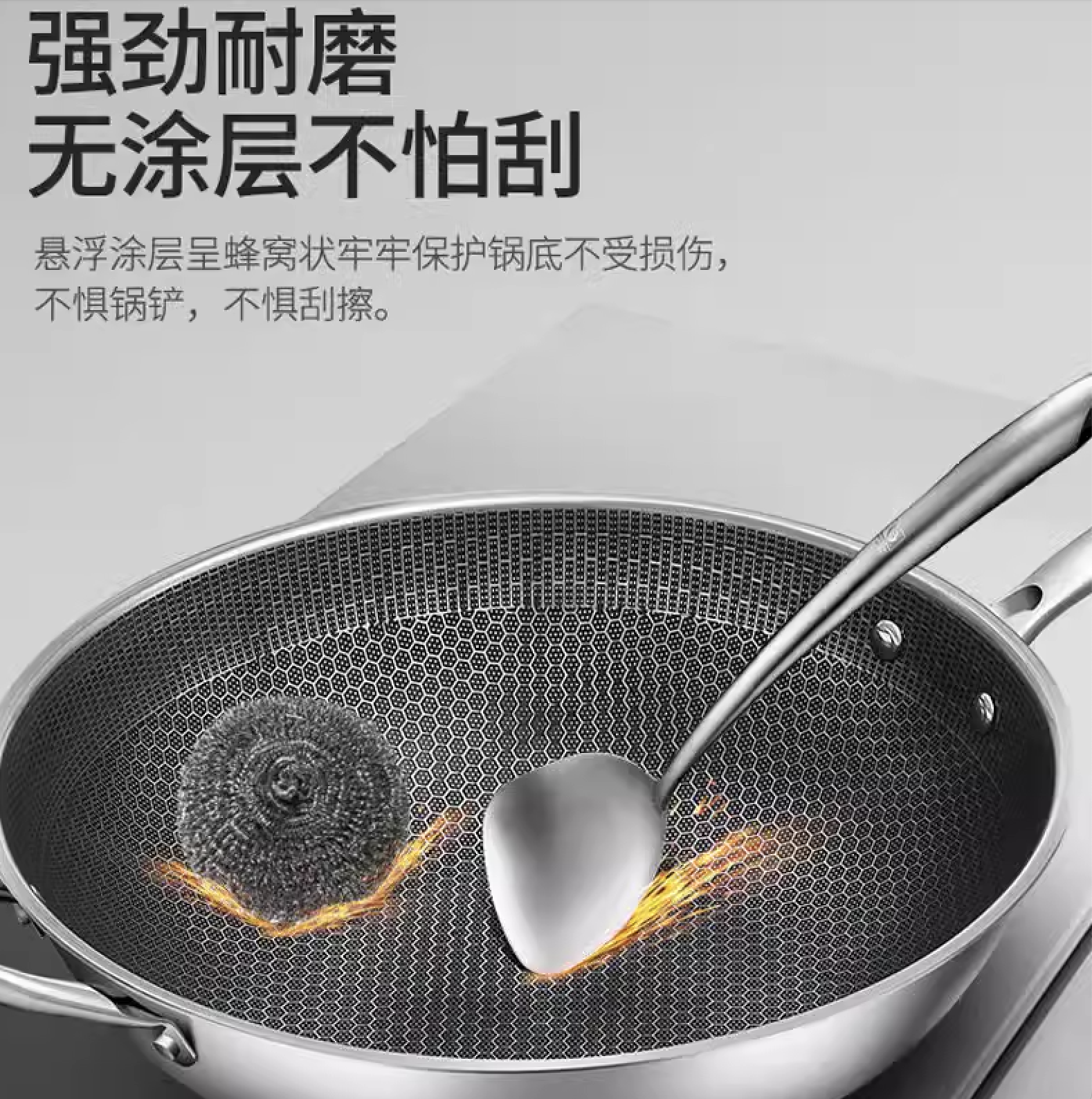 康巴赫KBH-ed Dot(Temp) Frying Pan紅點感溫不銹鋼蜂窩煎鍋