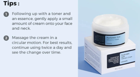 COSRX Hyaluronic acid cream 透明酸钠密集修護紧致霜 100ml