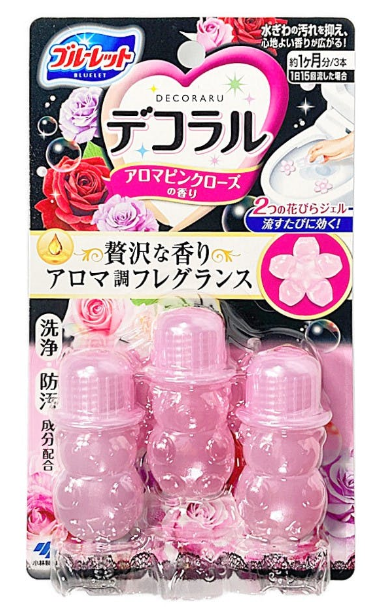 ⼩林製藥 小熊馬桶清潔凝膠-玫瑰花香 Bluelet Dekoraru Toilet Bowl Cleaner - Rose