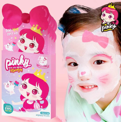 Pinky Kids 可可貓 Moisture Sheet Mask保濕魔法面膜（3-7歲） 5pcs