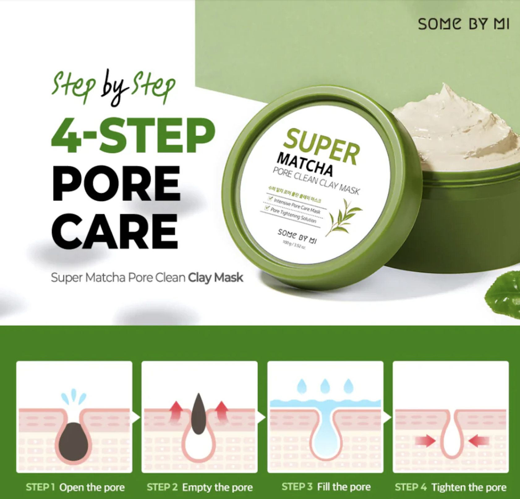 Some By Mi-Super Matcha Pore Clean Clay Mask 茶毛孔清潔泥膜100g