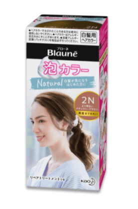 KAO花王 Blaune純植物泡沫染髮劑 遮白髮 #2N自然淺棕/ #2NA 天然灰褐色