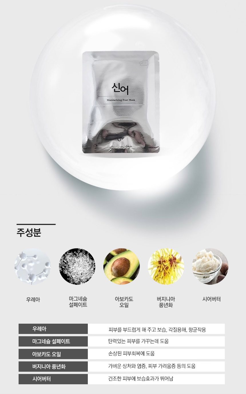 韓國🇰🇷國尿囊素精華煥膚足膜一雙14ml