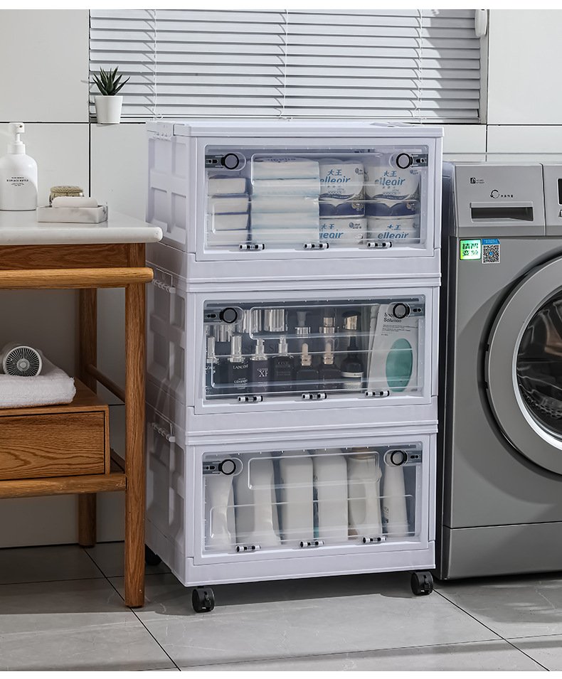 大容量三層置物櫃/置物箱🗄(海藍色)