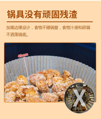 空氣炸鍋專用紙盤100入 (16*4.5cm)