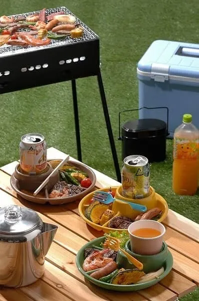 日本製 Inomata 夏日必備 耐熱野餐燒烤盤