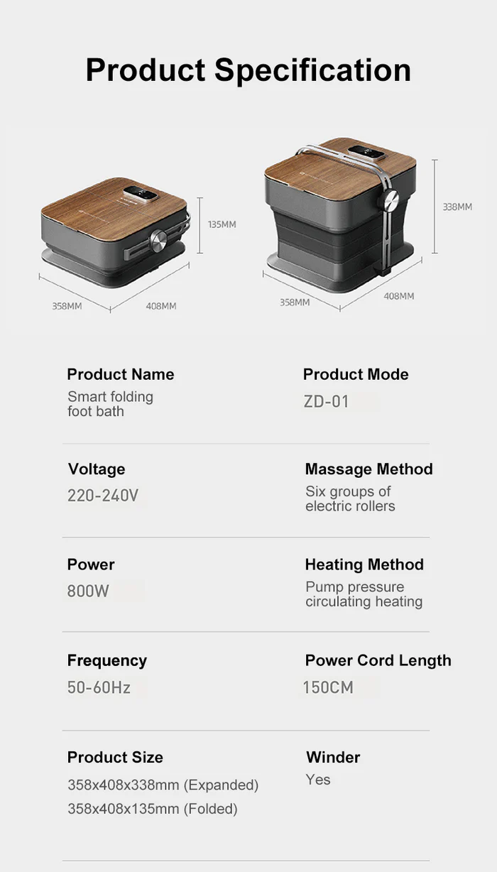 現貨★Hoper Layer -Folding Foot Bath Massager电热足浴按摩器(ZD-01)