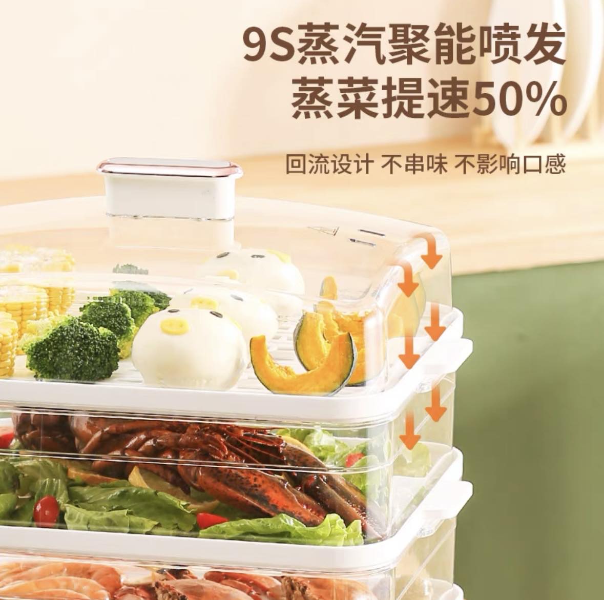 KSISE Electric Steamer 1.5 L 多功能電蒸箱