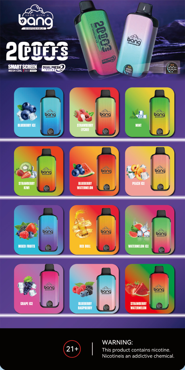 Bang 20000 Puffs 雙網拋棄式電子煙 Dual Mesh 