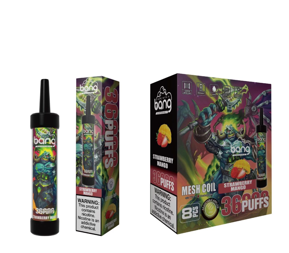 BANG 36000 一次性電子煙｜36,000 抽 × 可調氣流 × LED 彩燈｜極致續航體驗