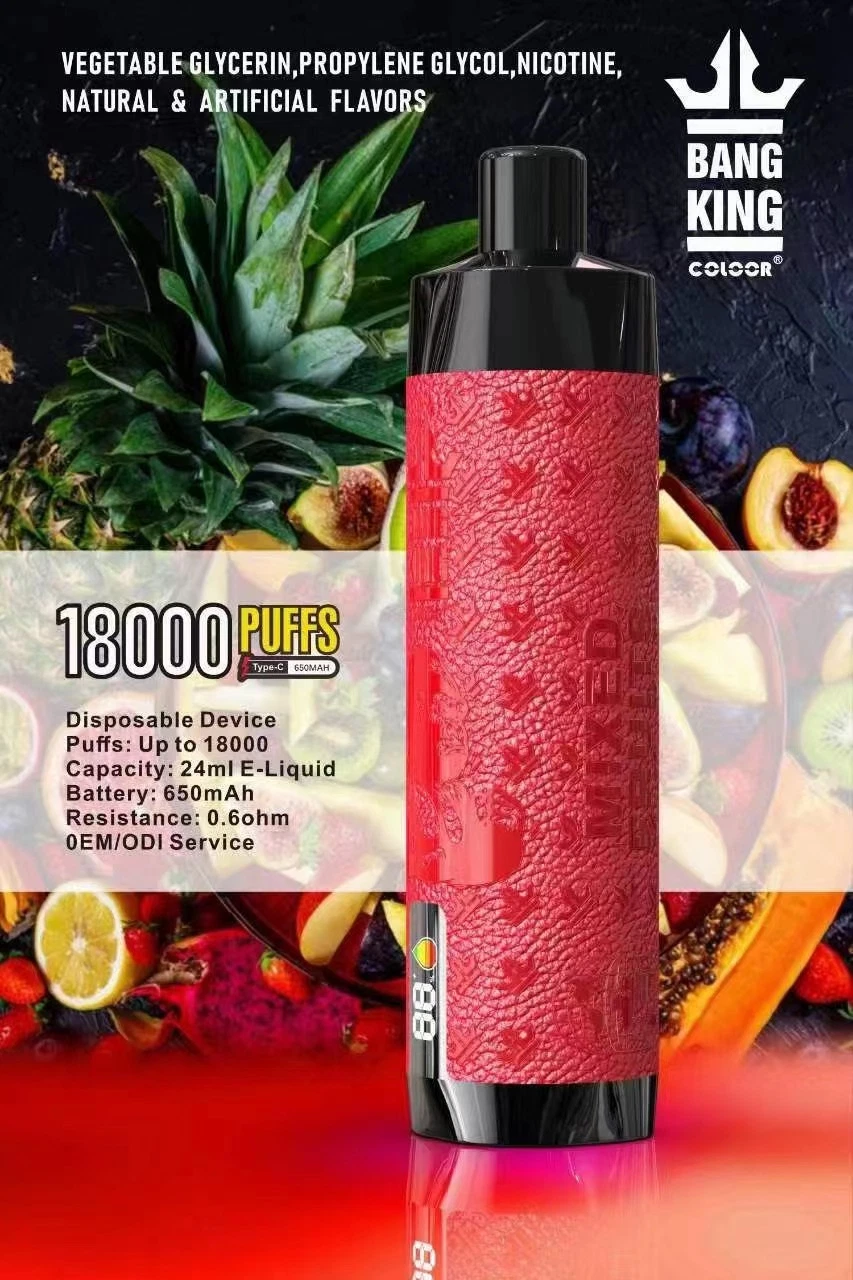 Bang King Shisha 18000 口 一次性電子煙 皮革顯示熒幕