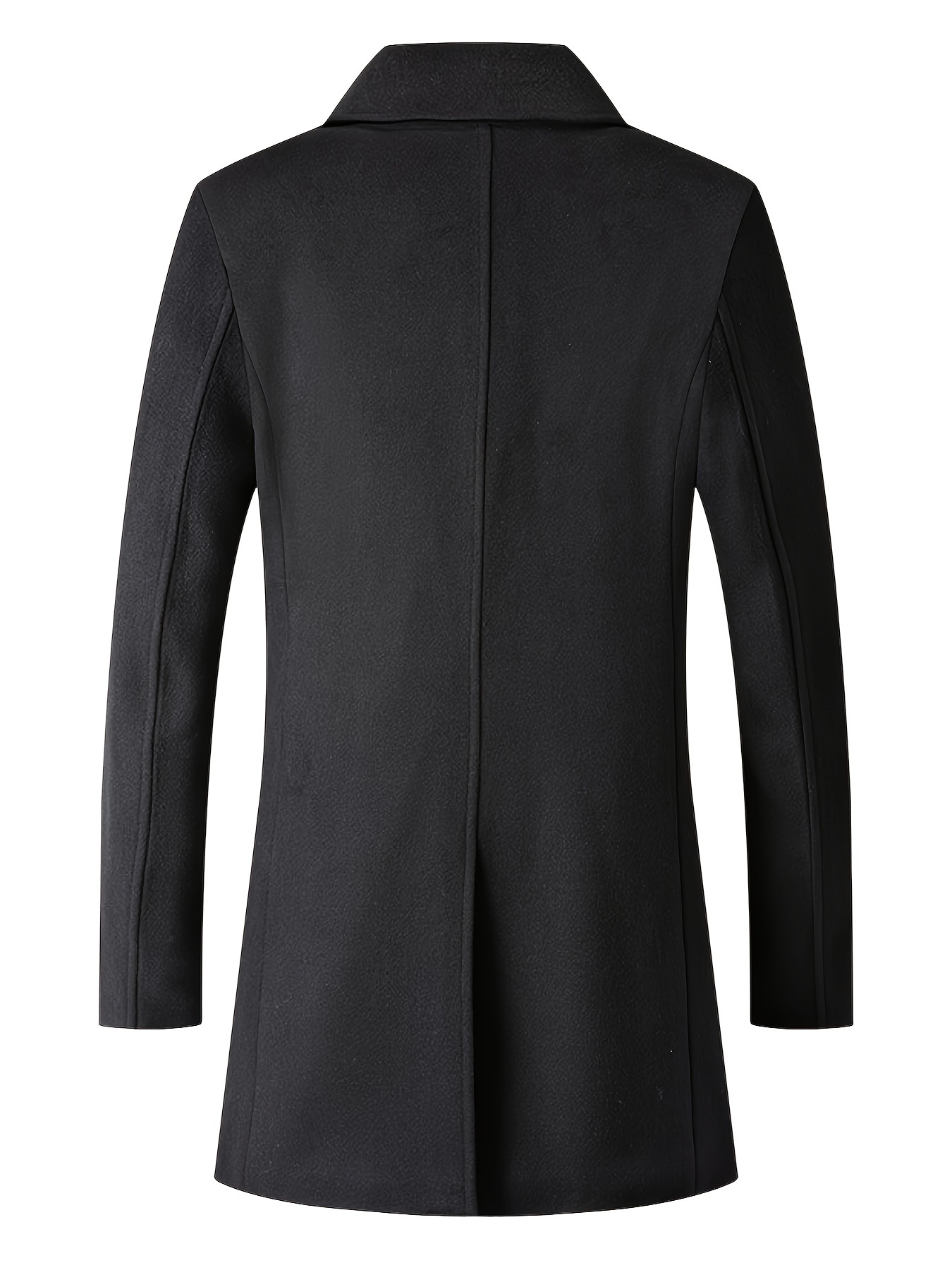 mens chic double breasted trench coat elegant overcoat for fall winter details 1