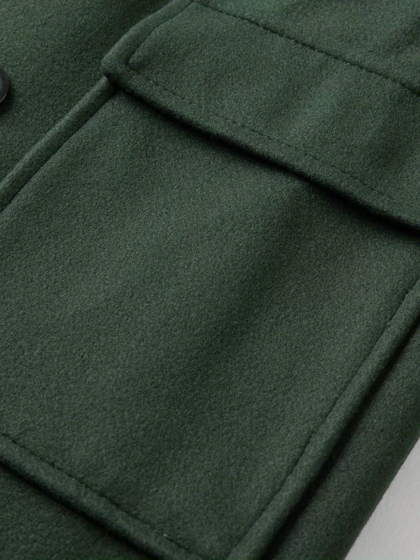 chic elegant double breasted trench coat mens casual lapel flap pocket woolen overcoat for fall winter business details 14