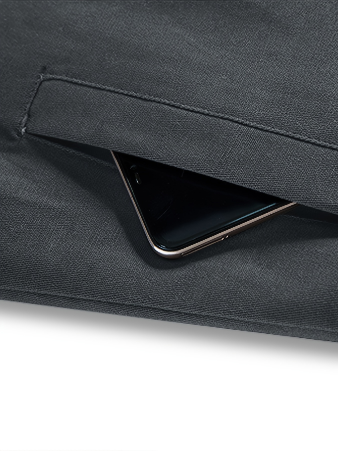 mens casual warm fleece flap pocket jacket chic cotton button up jacket for fall winter details 2