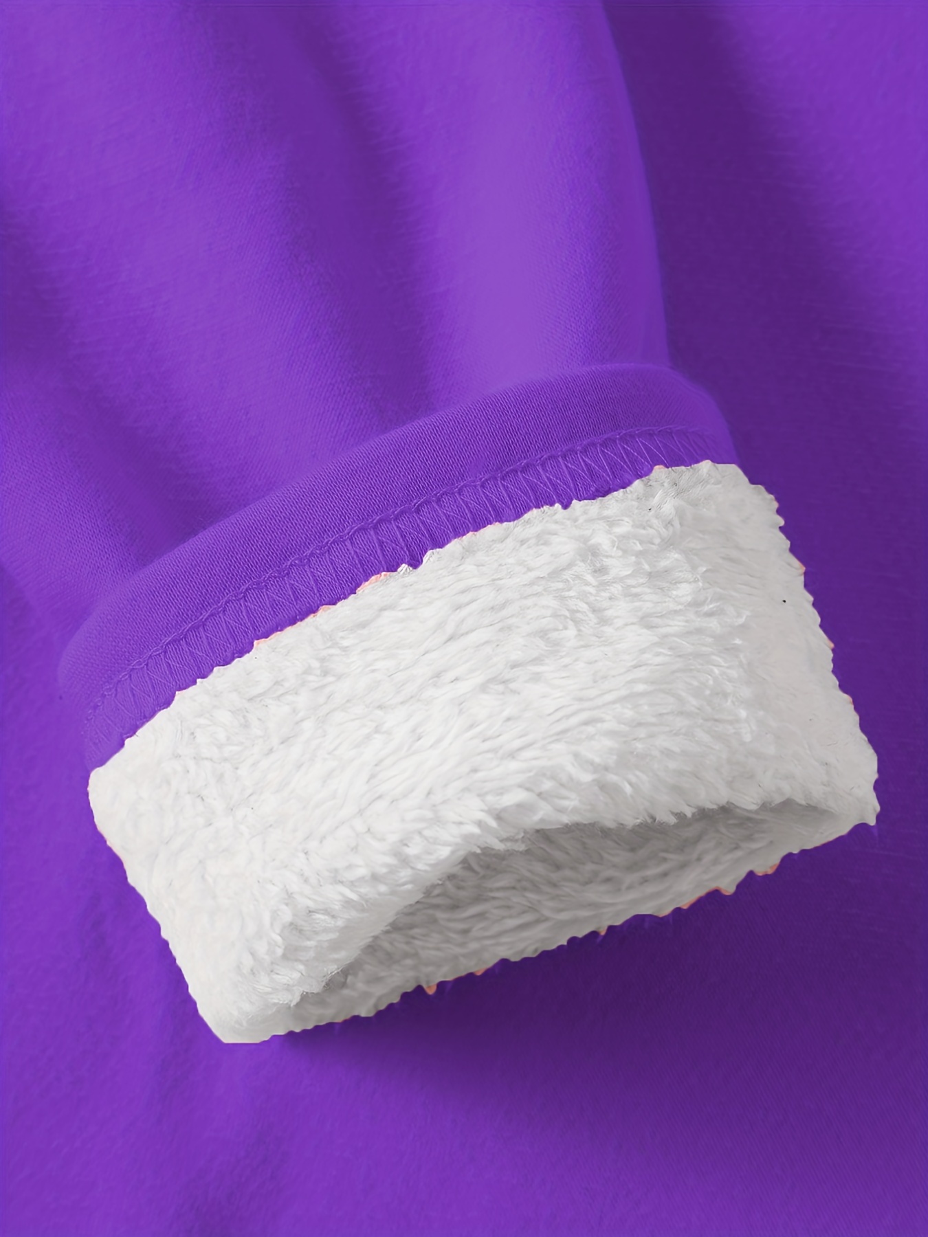 solid crew neck thermal sweatshirt casual long sleeve simple sweatshirt for fall winter womens clothing details 12