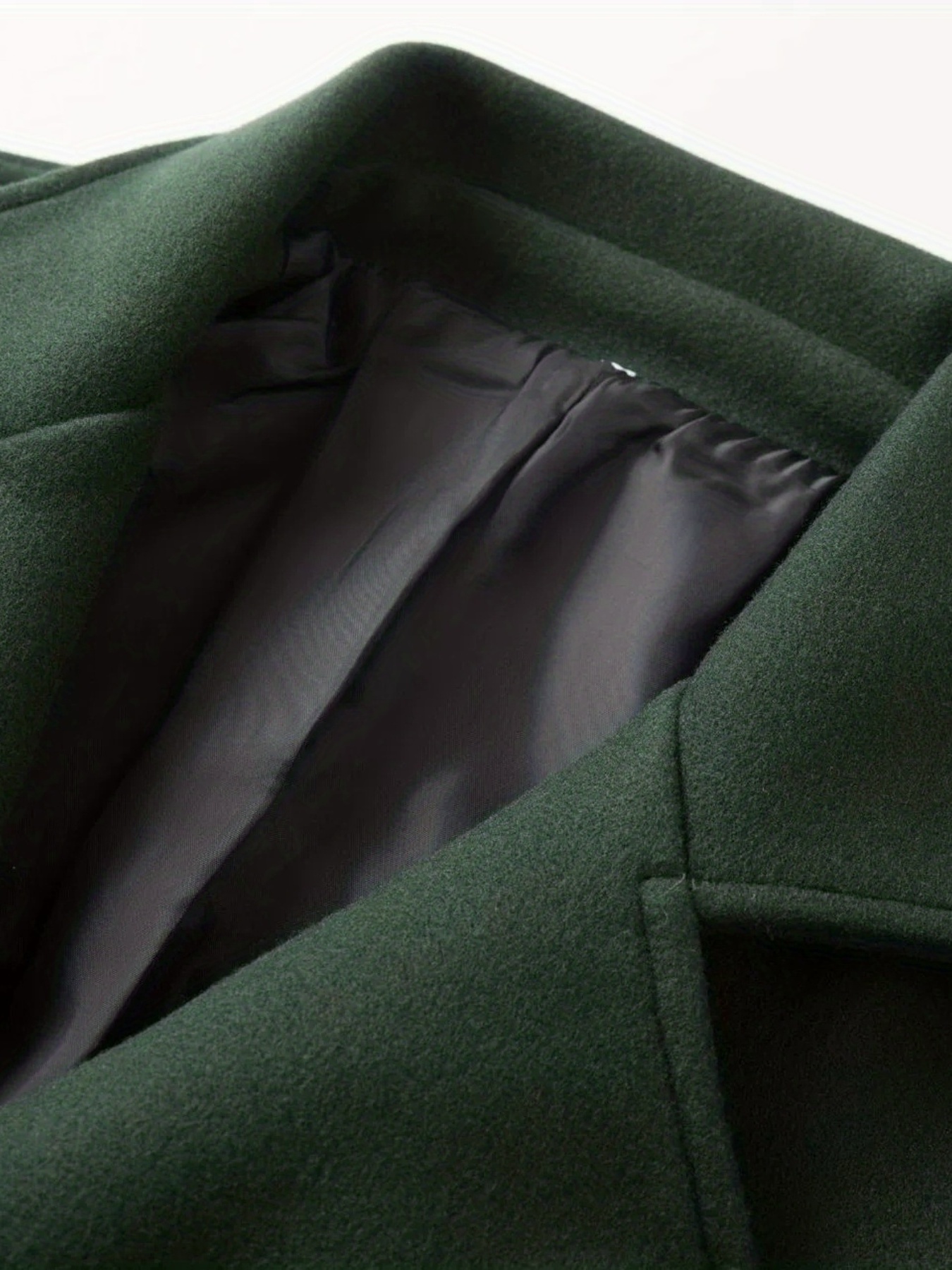 chic elegant double breasted trench coat mens casual lapel flap pocket woolen overcoat for fall winter business details 17