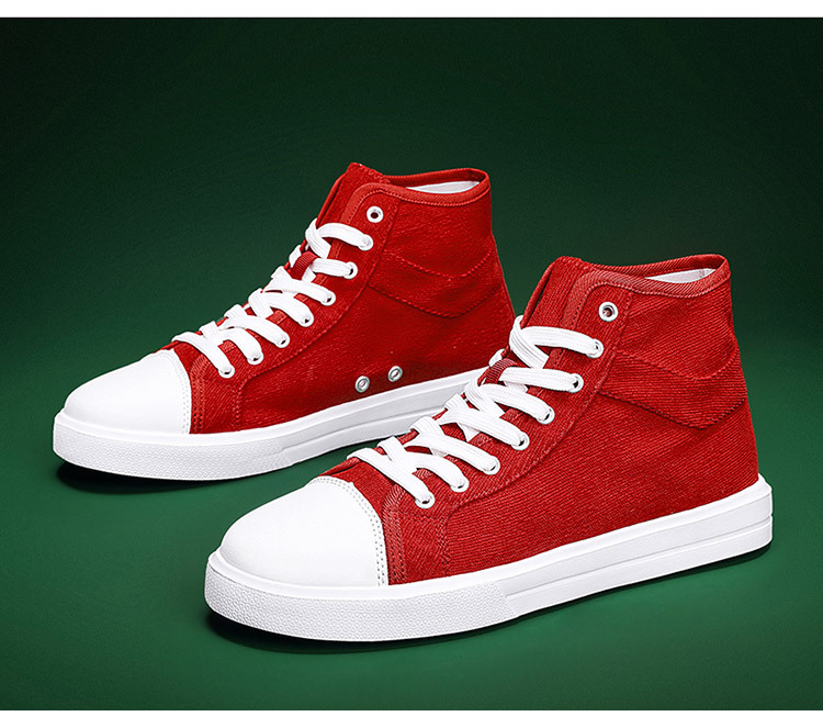 mens skate shoes with good grip breathable lace up canvas sneakers mens footwear details 1