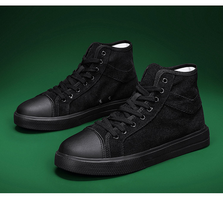 mens skate shoes with good grip breathable lace up canvas sneakers mens footwear details 3