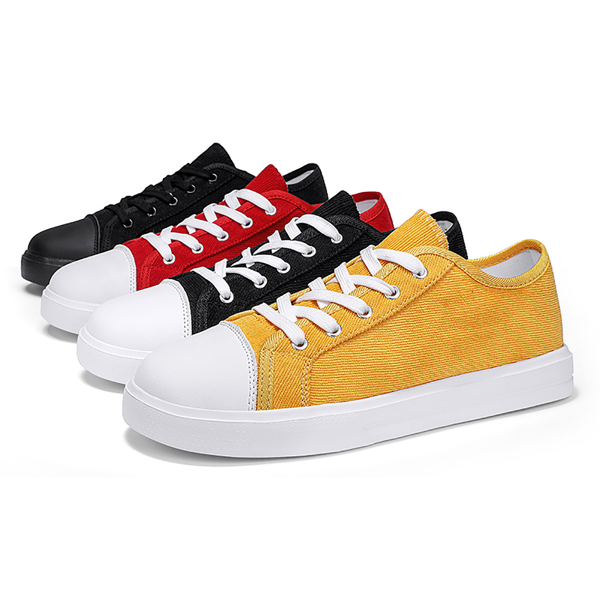 mens skate shoes with good grip breathable lace up canvas sneakers mens footwear details 5