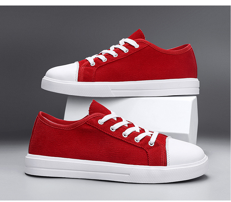 mens skate shoes with good grip breathable lace up canvas sneakers mens footwear details 7