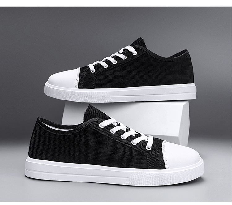 mens skate shoes with good grip breathable lace up canvas sneakers mens footwear details 8
