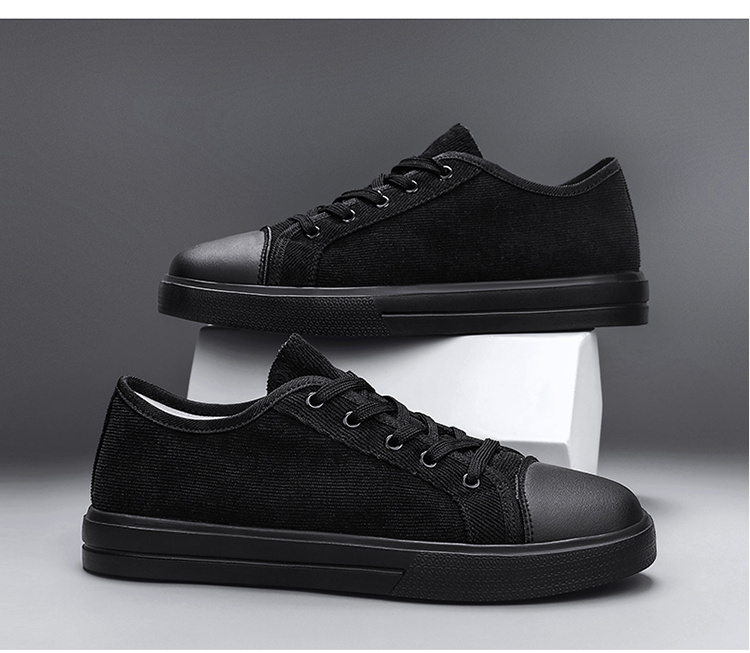 mens skate shoes with good grip breathable lace up canvas sneakers mens footwear details 9