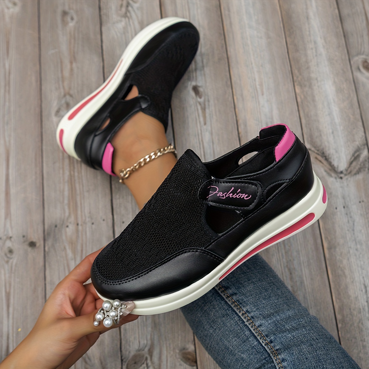 womens breathable mesh sneakers casual low top outdoor shoes womens comfortable shoes details 11