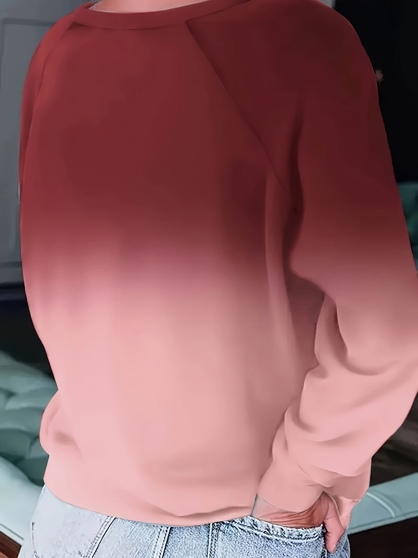 funny letter print crew neck pullover sweatshirt casual long sleeve sweatshirt for spring fall womens clothing details 1