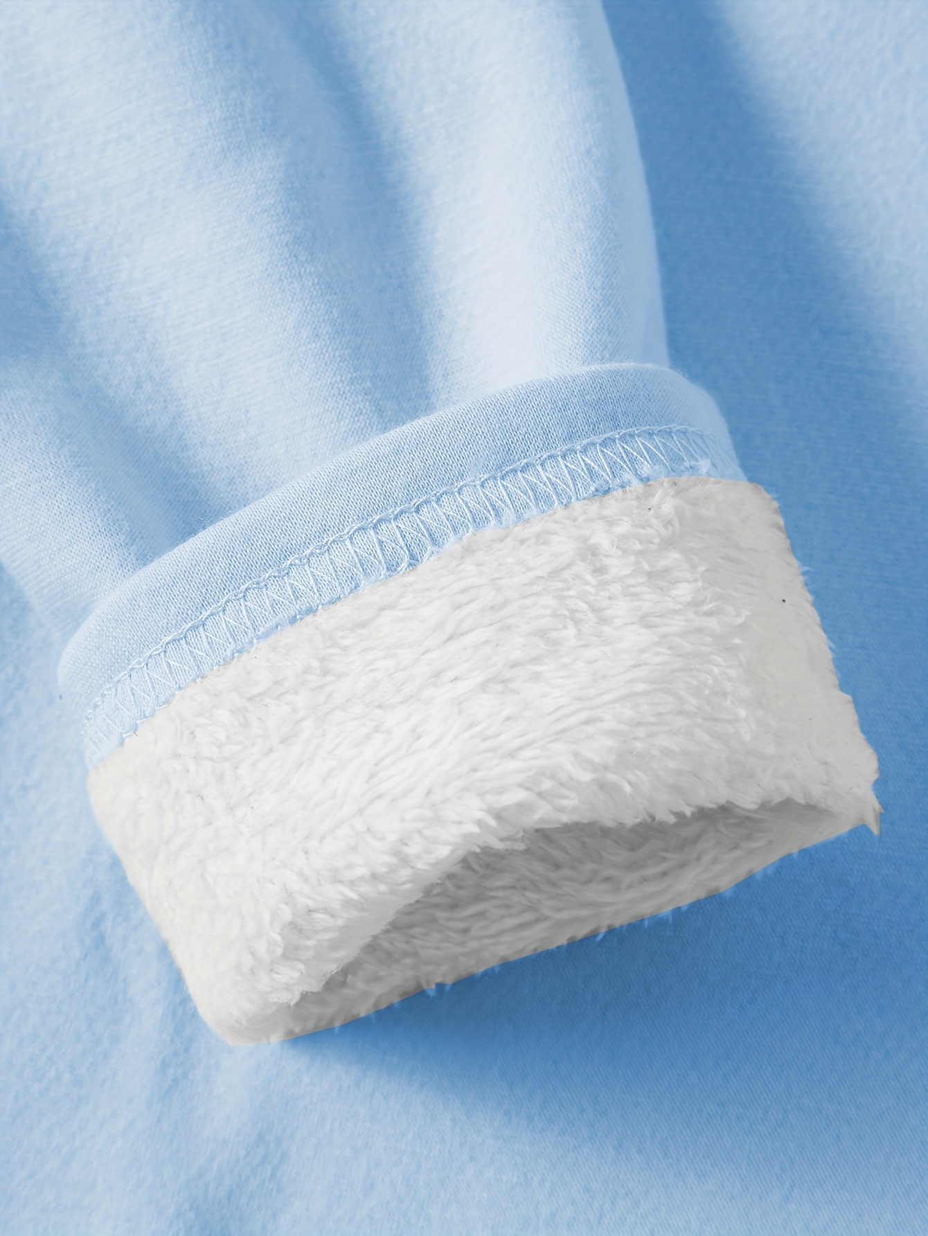 solid crew neck thermal sweatshirt casual long sleeve simple sweatshirt for fall winter womens clothing details 2