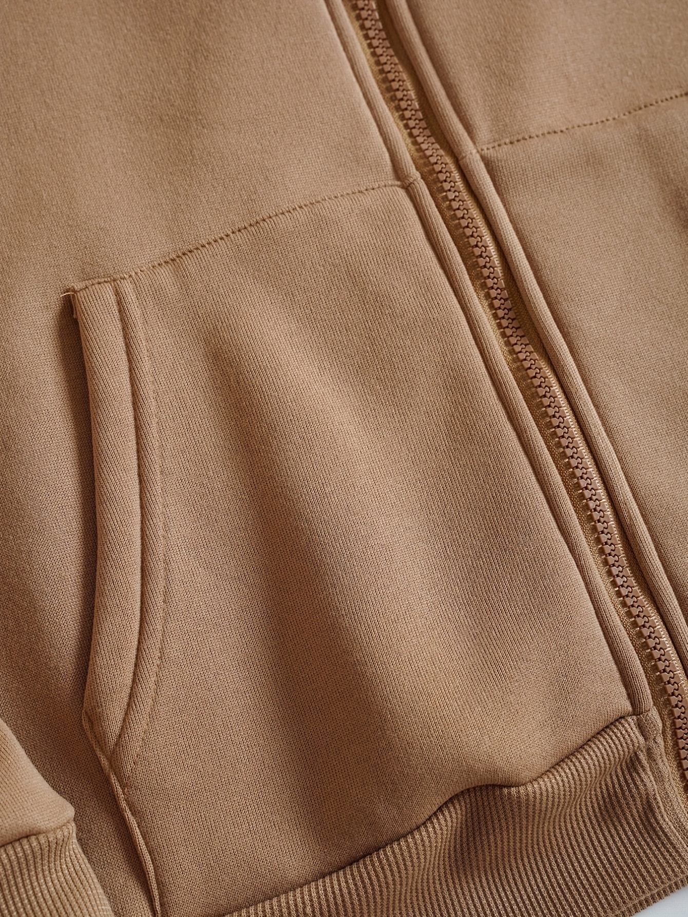 zip up solid hoodies casual long sleeve kangaroo pocket drawstring sweatshirt womens clothing details 23