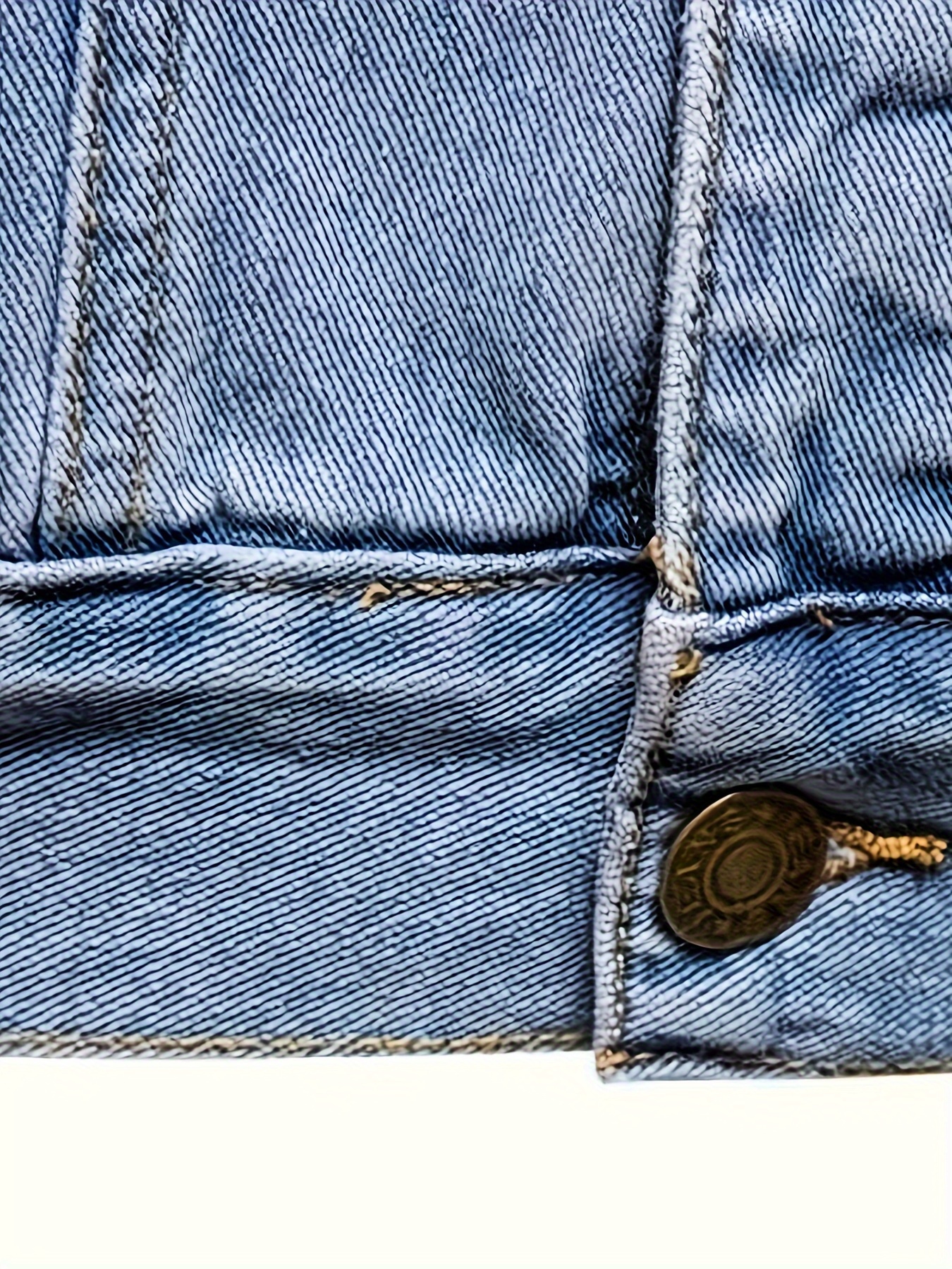 mens casual denim jacket street style button up jacket details 3