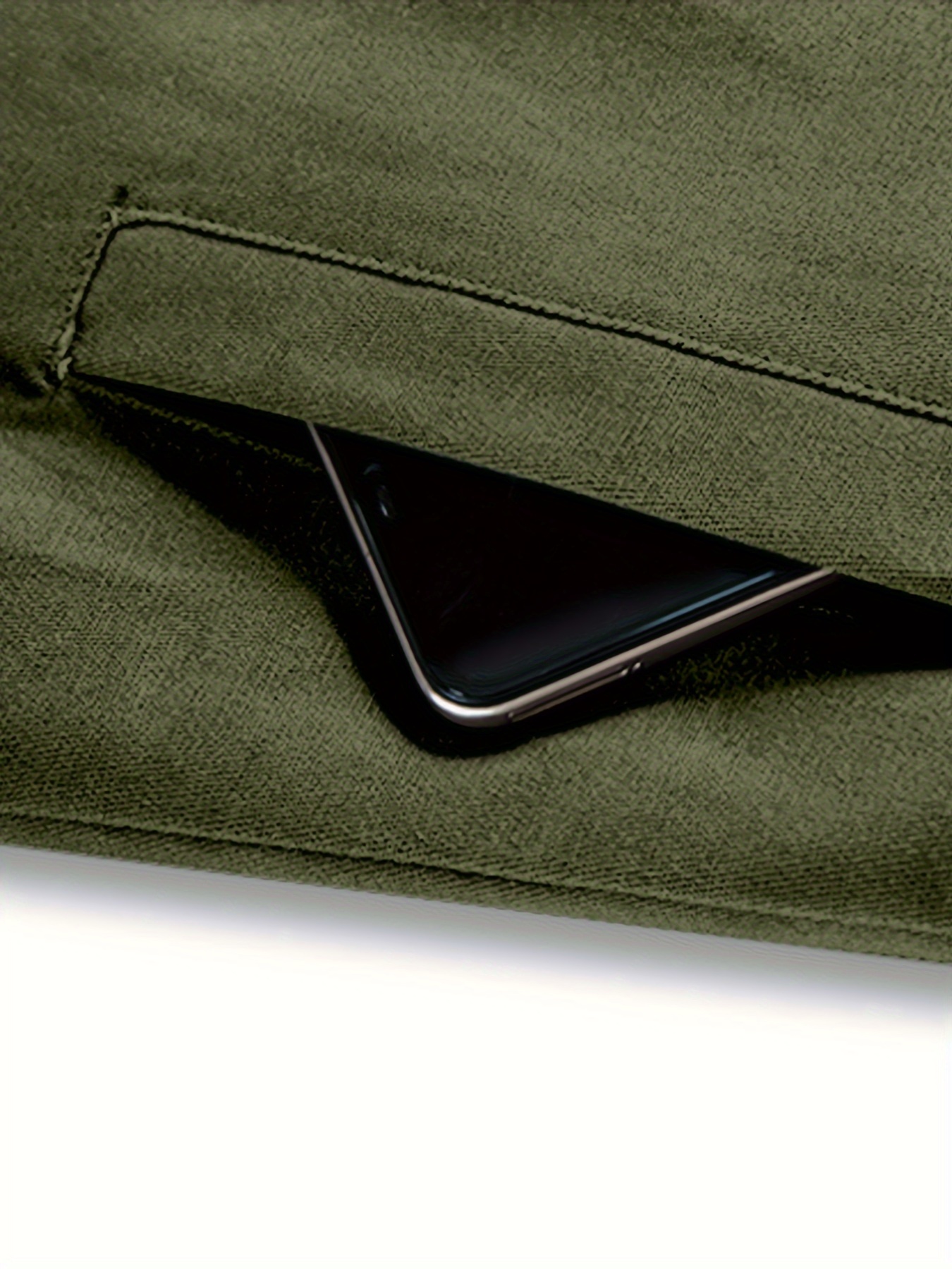 mens casual warm fleece flap pocket jacket chic cotton button up jacket for fall winter details 15