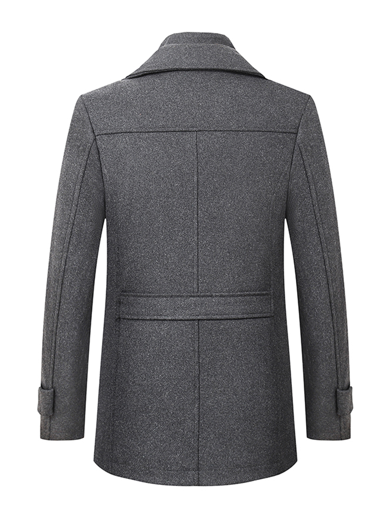 new wool coat mens business casual thick warm slim jacket details 1