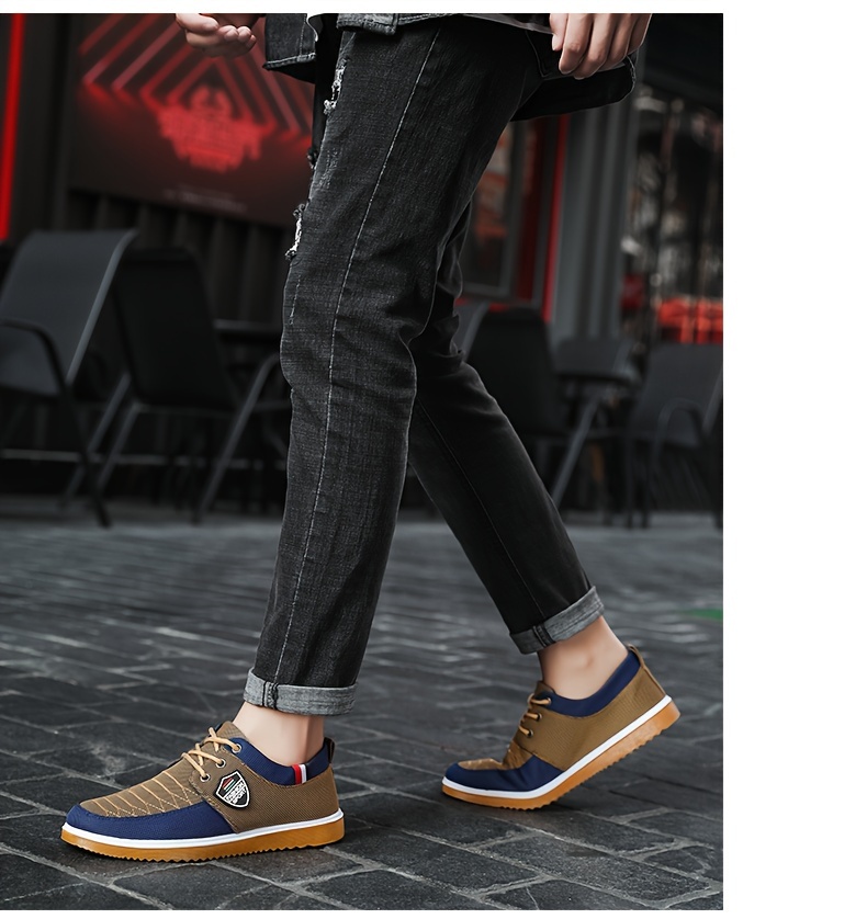 mens low top canvas shoes breathable lace up casual walking shoes for dad outdoor shoes for spring and autumn details 10