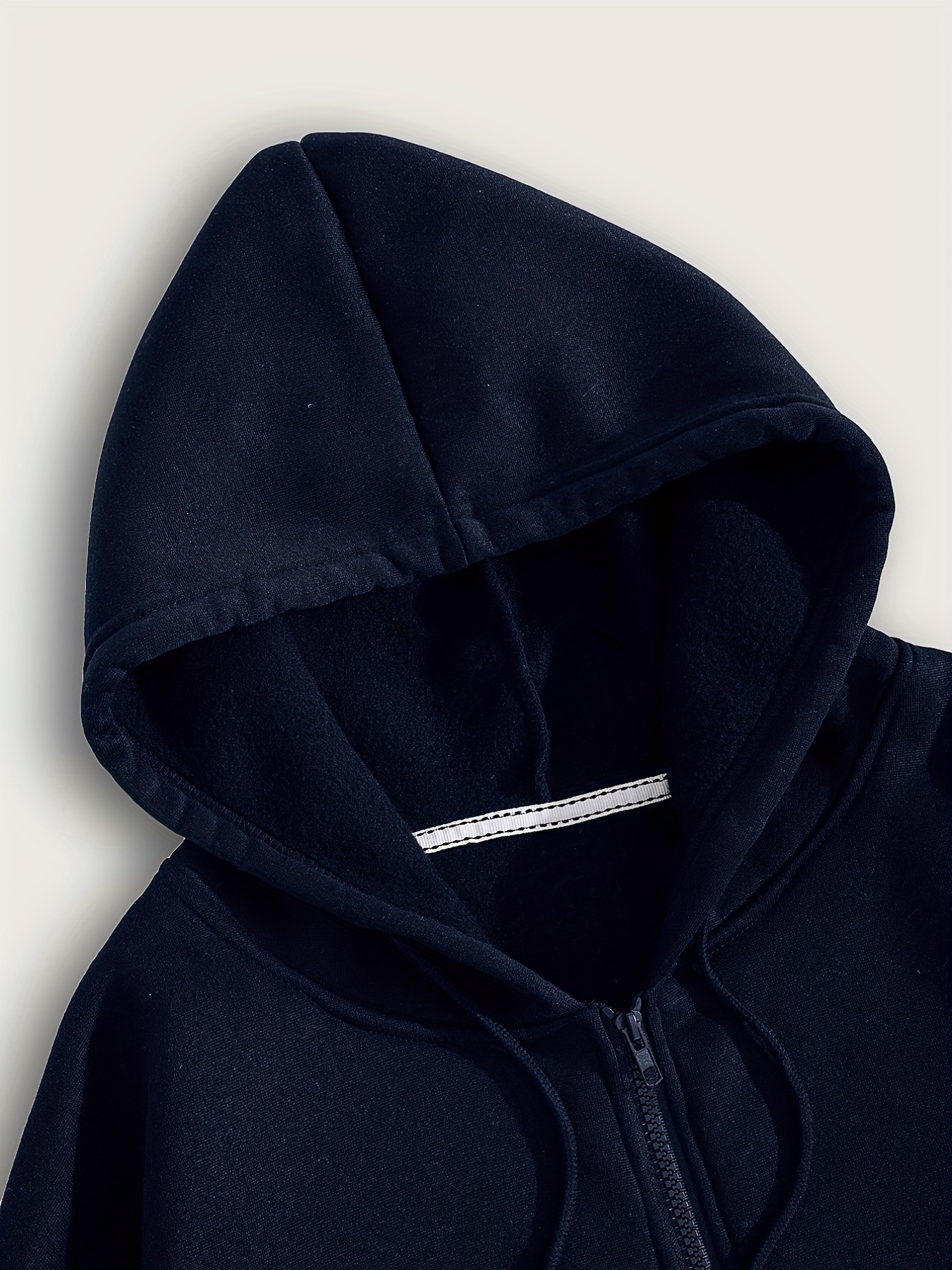 zip up solid hoodies casual long sleeve kangaroo pocket drawstring sweatshirt womens clothing details 7