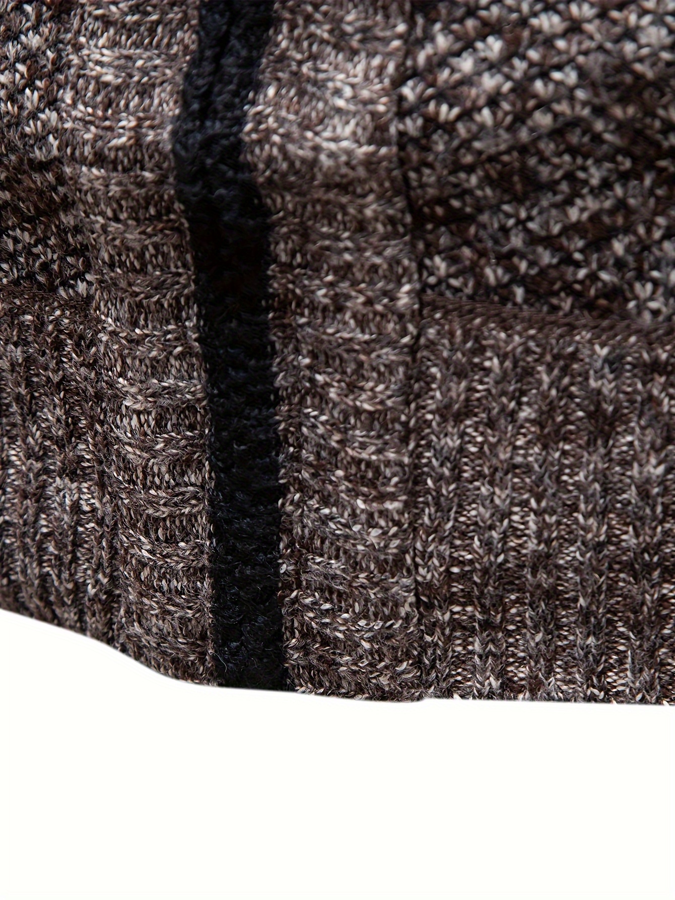 warm stand collar fleece jacket mens semi formal comfortable solid color zip up knitted cardigan for spring fall details 13