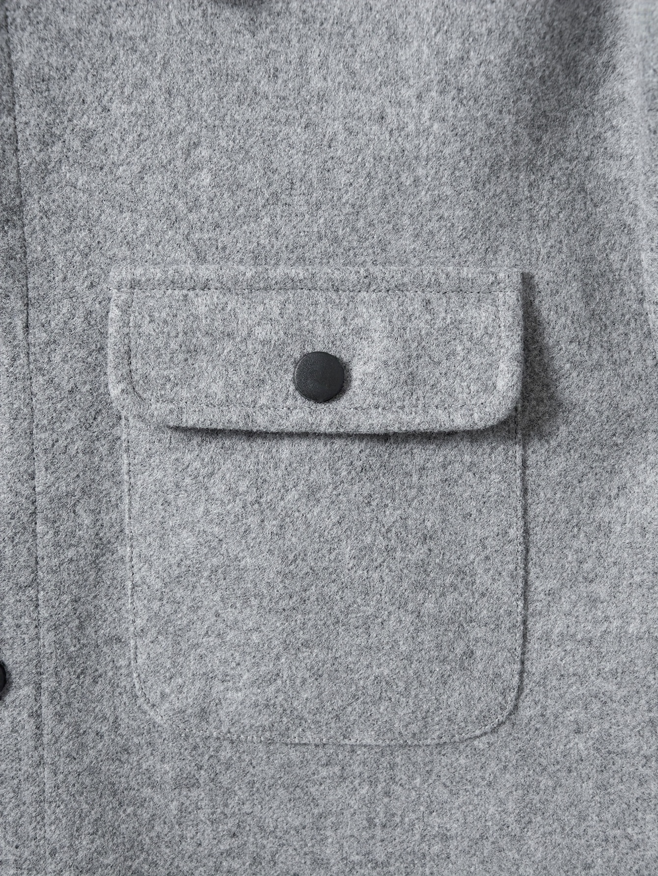 mens casual woolen flap pocket jacket chic button up mature coat for fall winter details 3